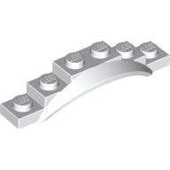 Lego auto blatník 1 1/2x6x1, bílá (4523556)